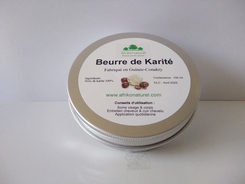 Beurre de karité de Guinée-Conakry - 100 ml-100% Pur par afrikonaturel