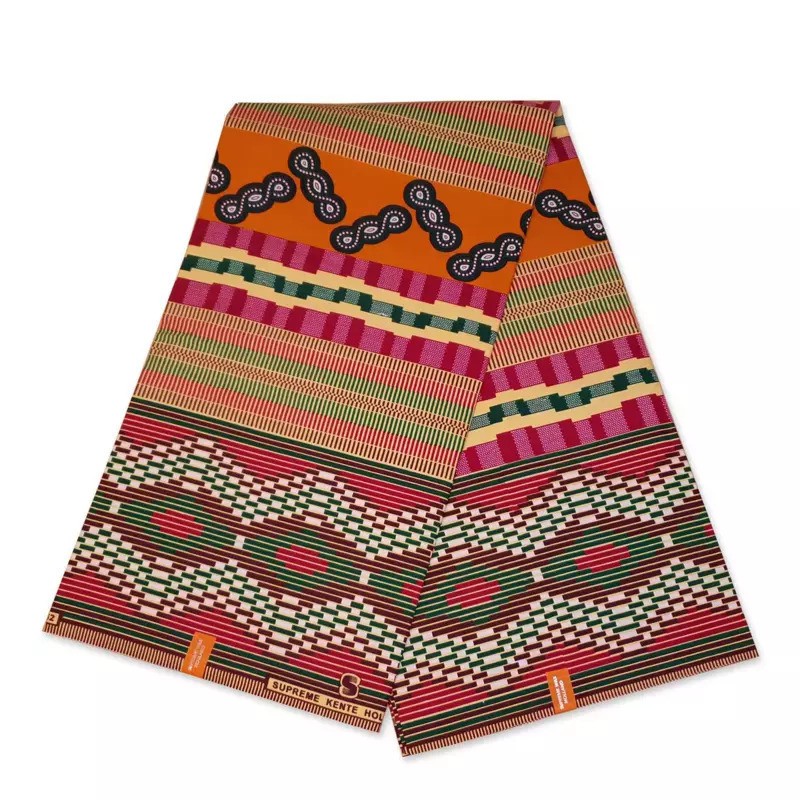 African print Kente fabric KENTE CLOTH Green Ghana fabric by the yard