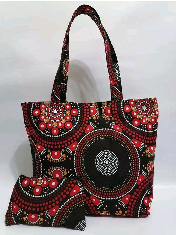 Ankara print tote bag, African print wax bag, Kenyan tote bag, Kitenge
