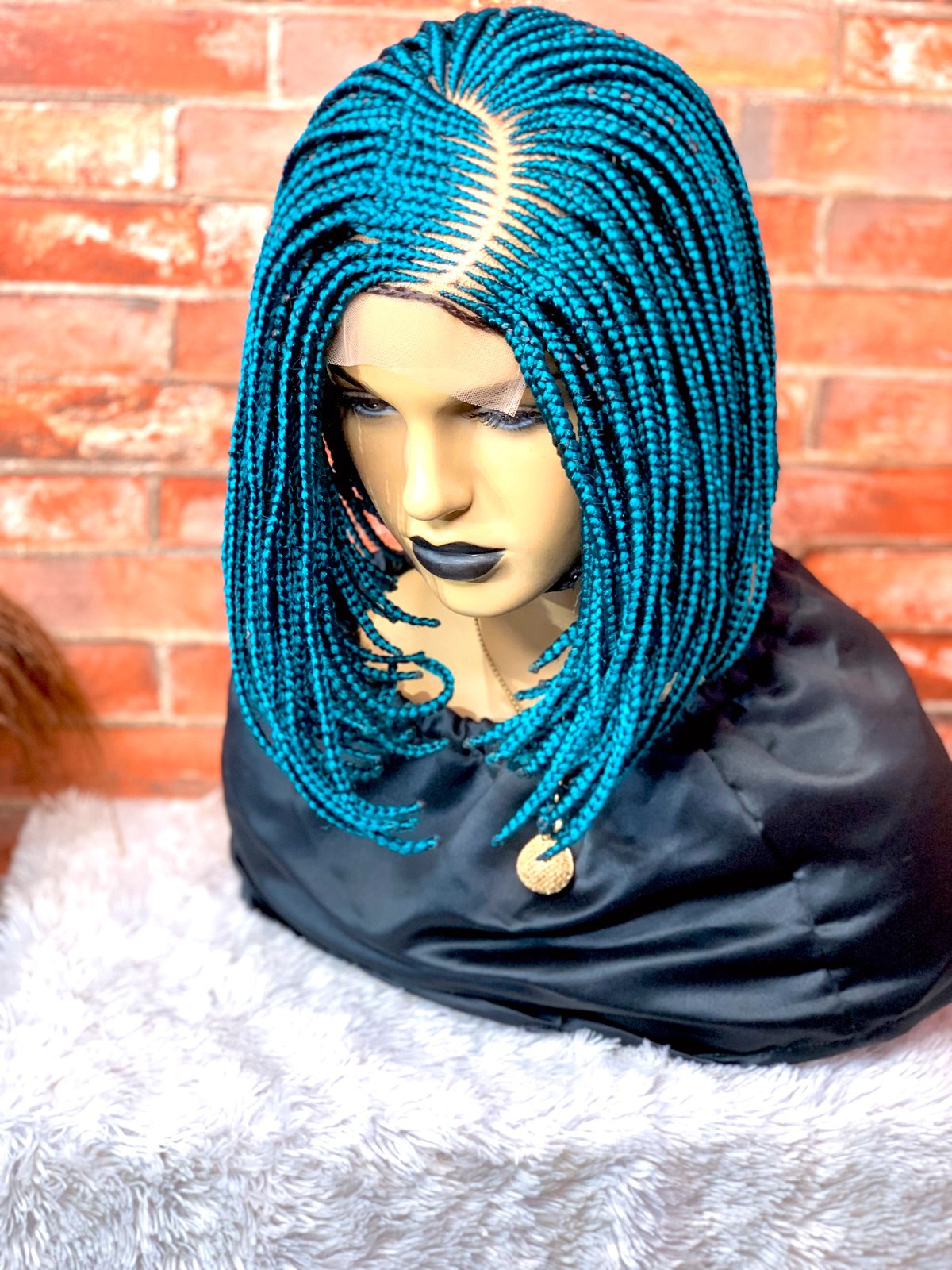 Bob braided wig, curve cornrows, handmade wigs, braided wigs for black ...