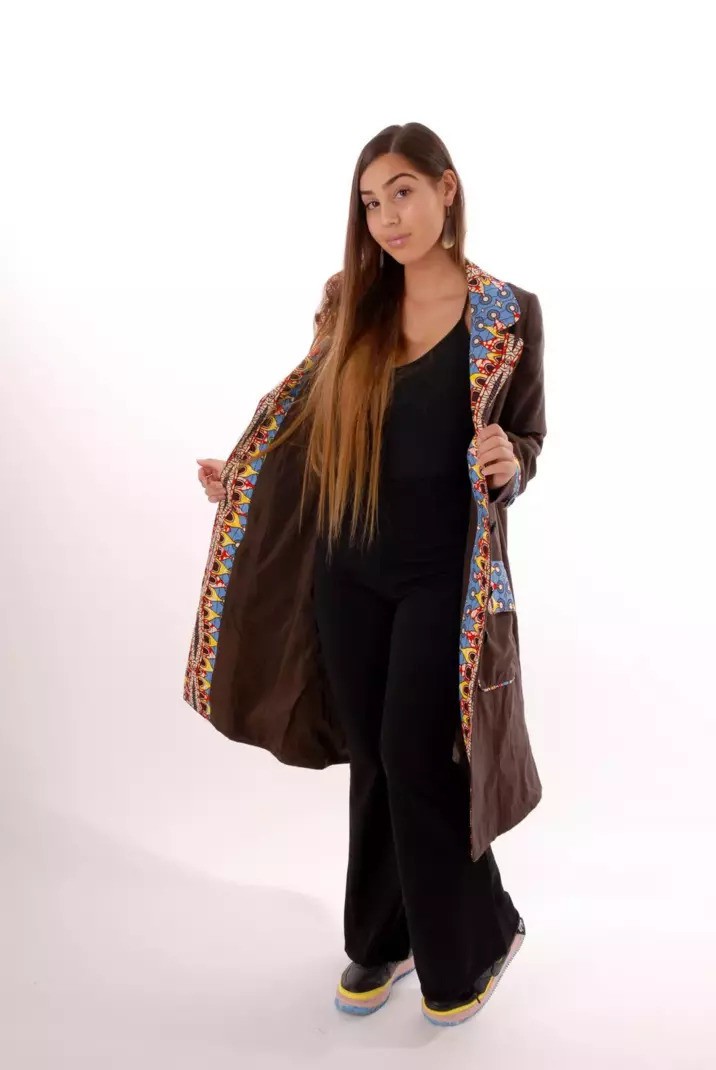 Manteau 100% laine wax par s sy style Manteaux longs pour Manteau en laine et wax BOUTIQUE DE WAX | BOUTIQUE | Mode