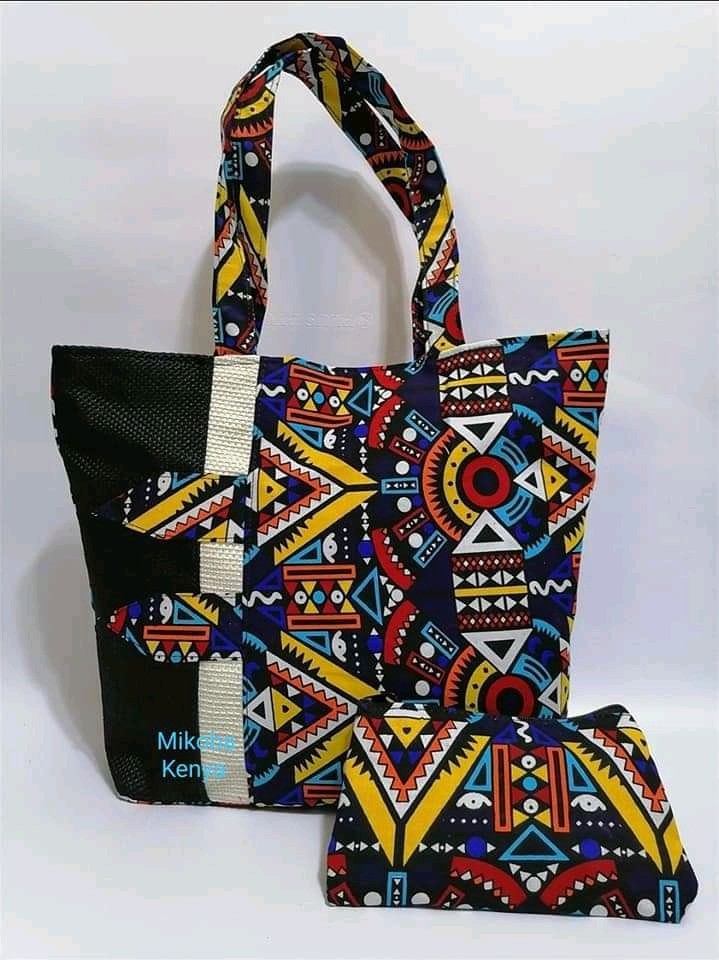 Ankara print tote bag, African print wax bag, Kenyan tote bag, Kitenge
