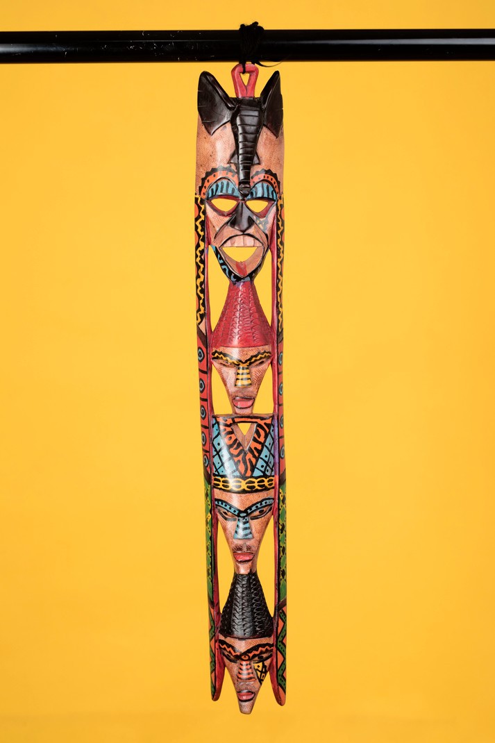 Hand Carved African Tribal Masks Wall Bar Decor by swahiliafrique Ma