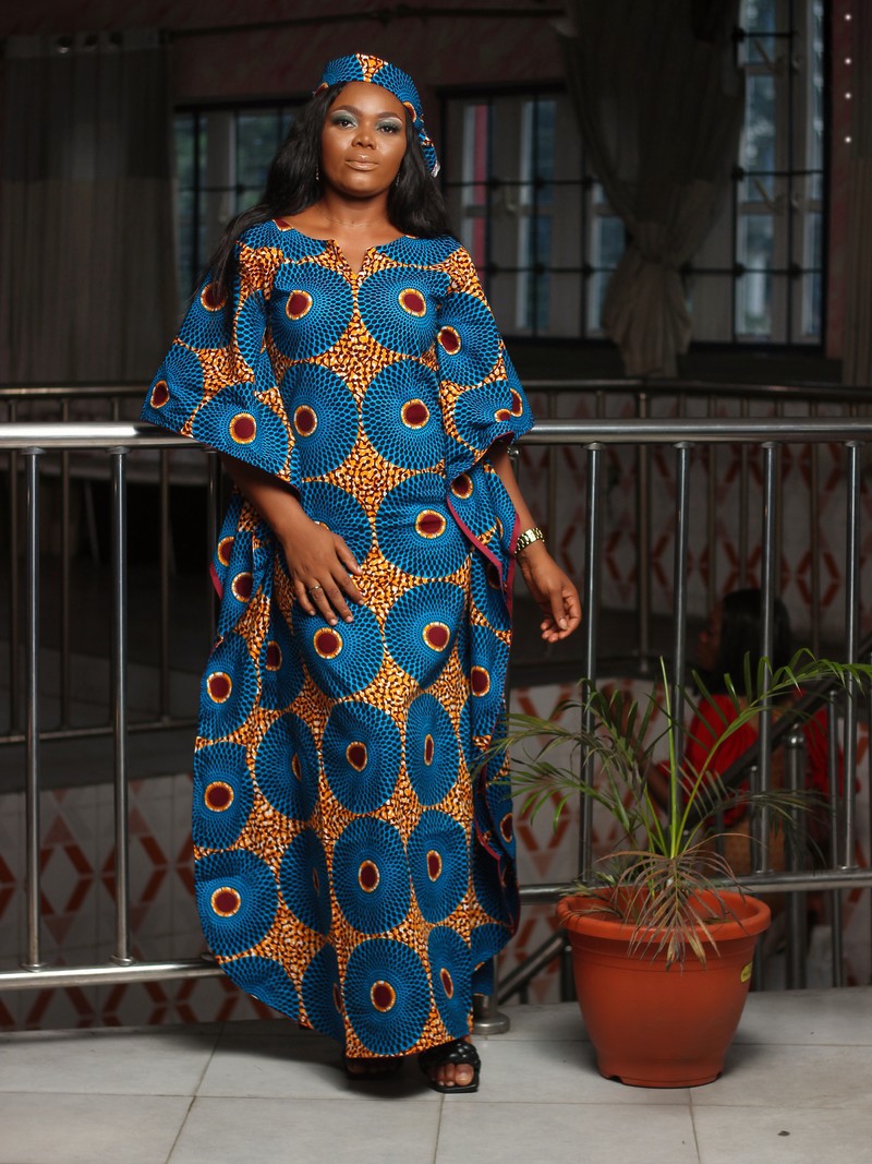 African print kaftan dress size UK 16 up to 30