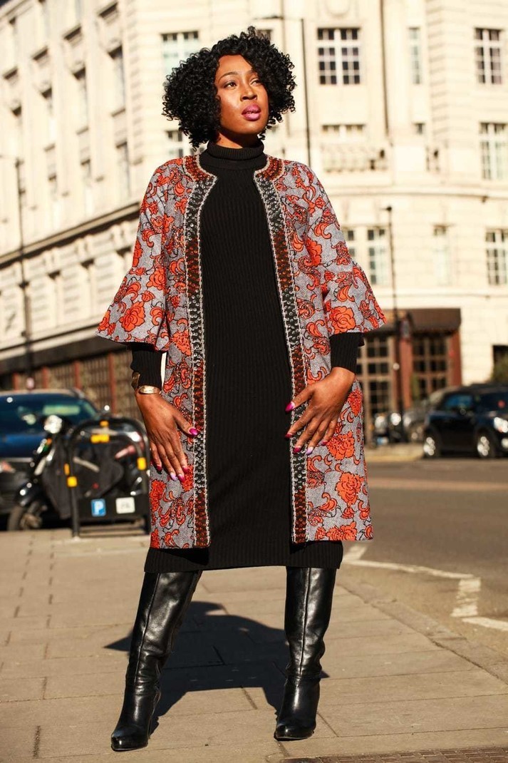 Kunnis African Print Midi Jacket by 