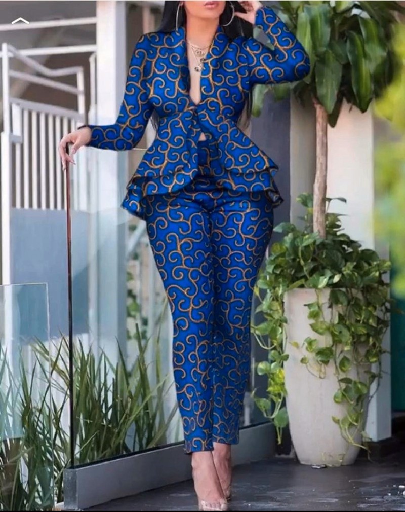 Ankara jacket and trouser for women 