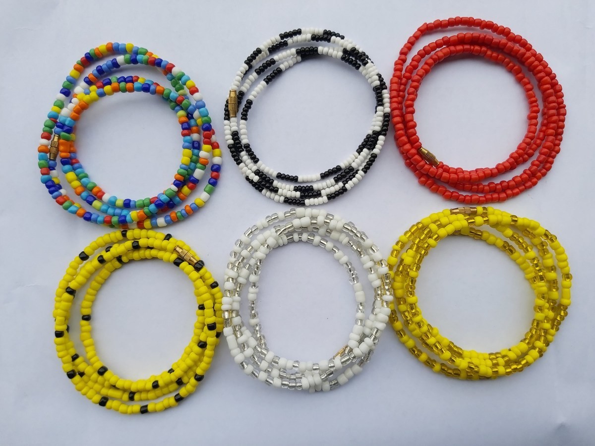 yellow waist beads