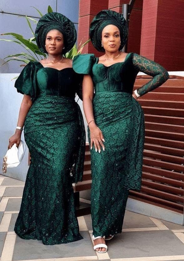 velvet mixed with lace styles