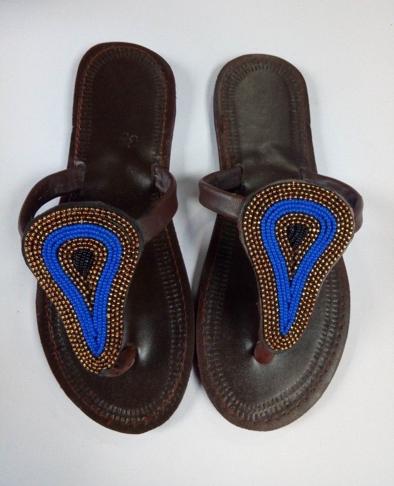 Beaded African sandals. Maasai sandals. Women sandals .Kenyan sandals. Afrikrea