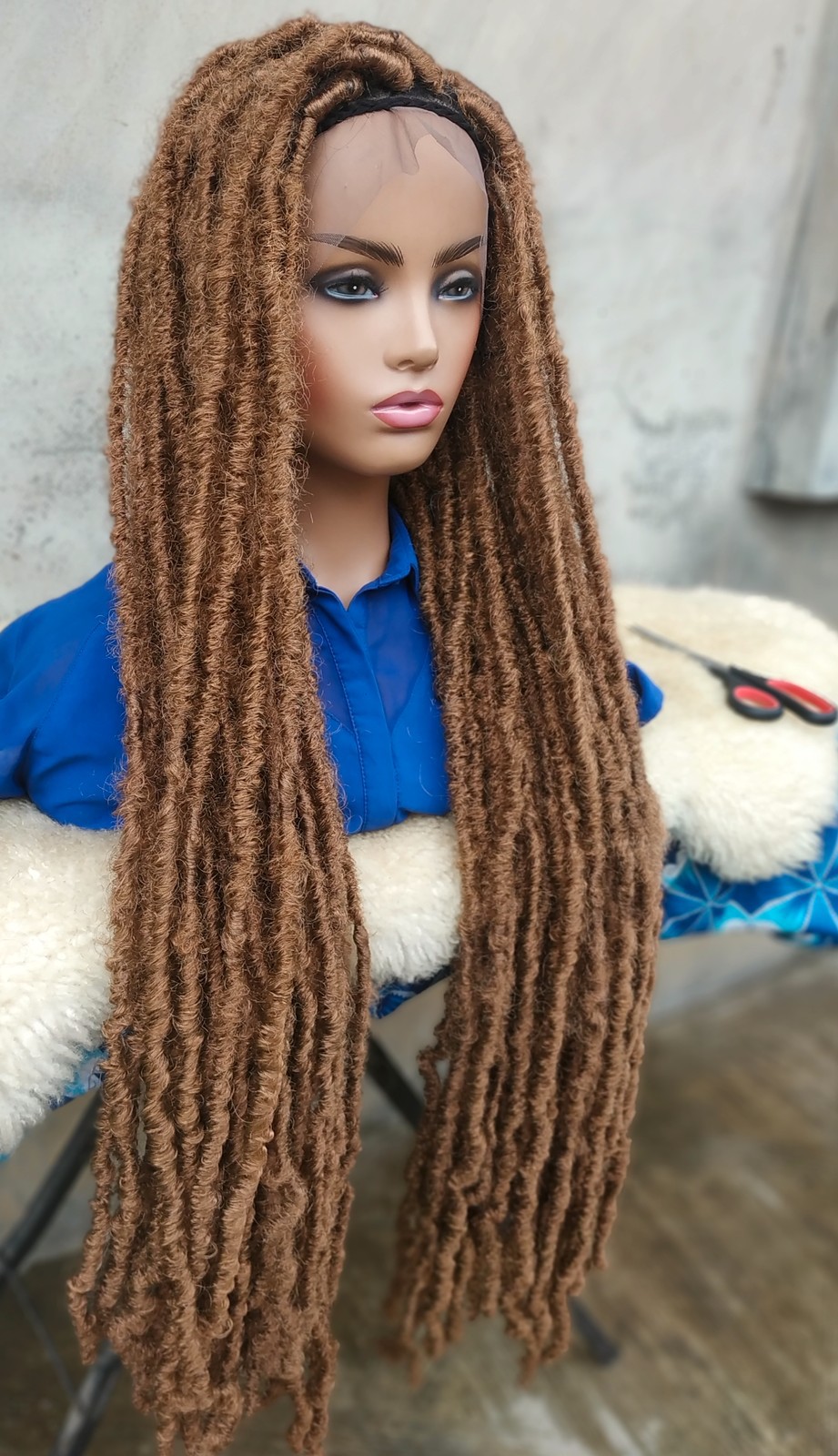 frontal wig over dreads