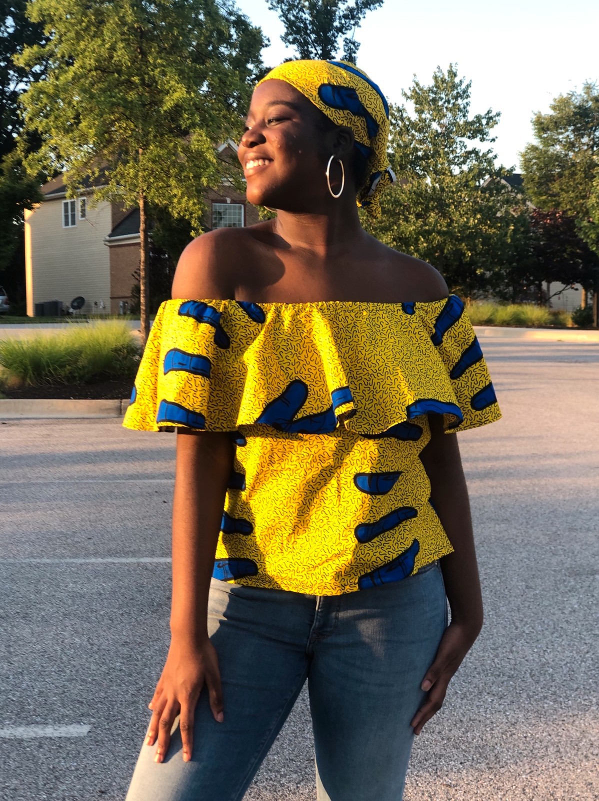 Off Shoulder Kitenge Tops Online Sale 