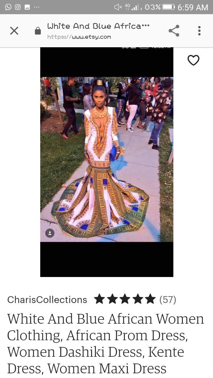 african dashiki prom dress