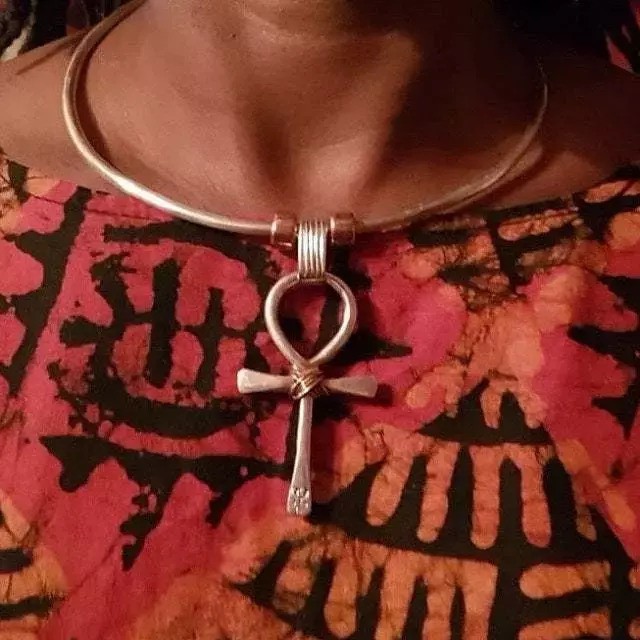 copper ankh necklace