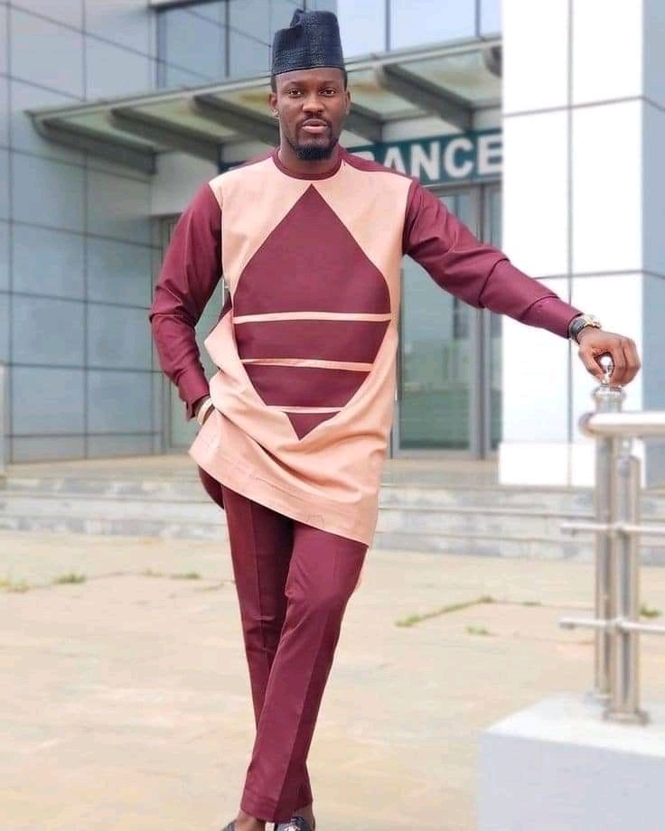 Long sleeve mens two piece set by mensworldgh25 Men Traditional Cloth