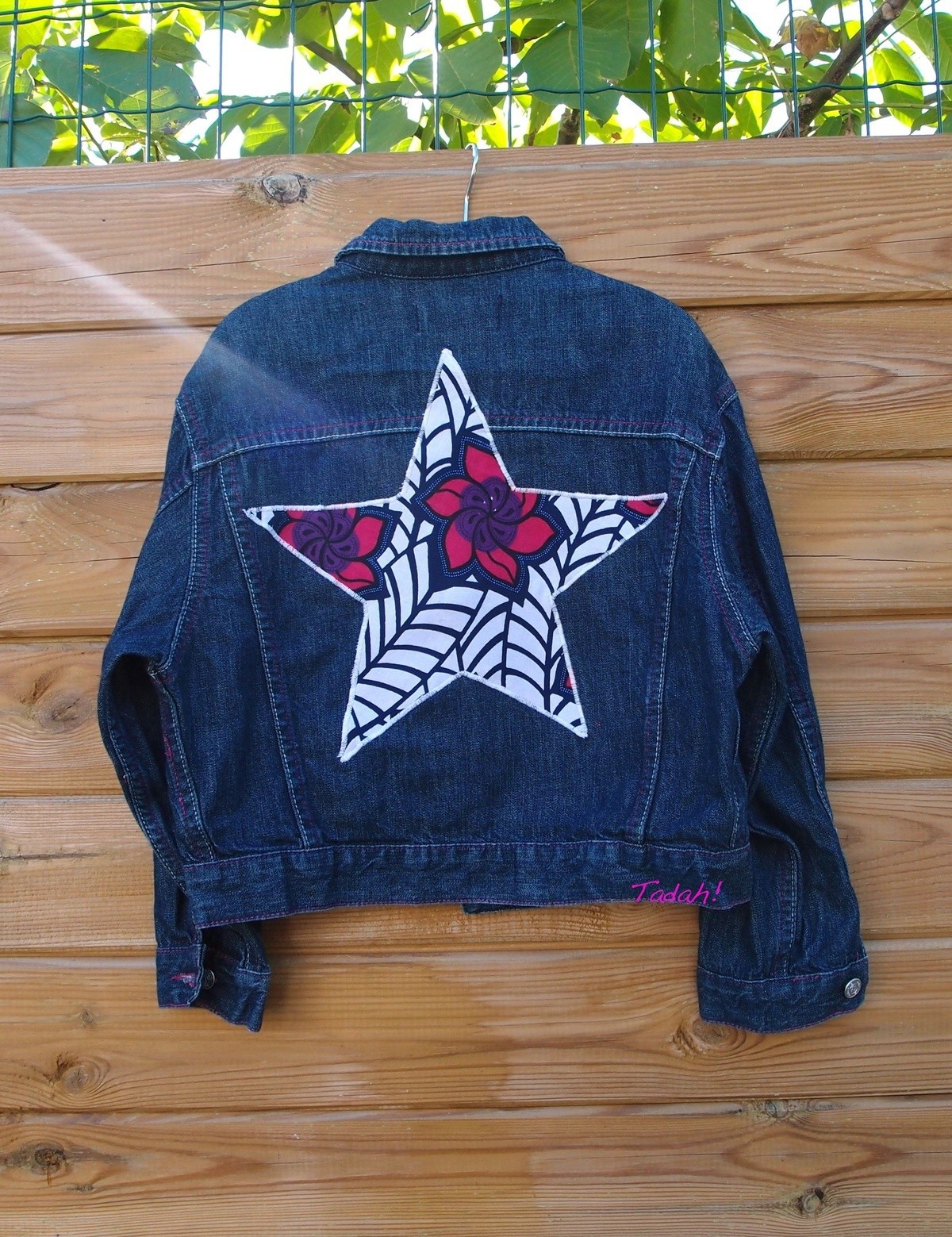 fuchsia jean jacket