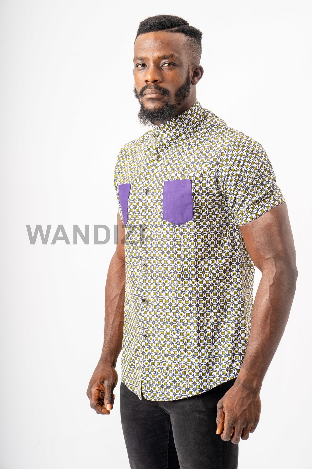 KIKOY Fashion Men Button Blouse Short 