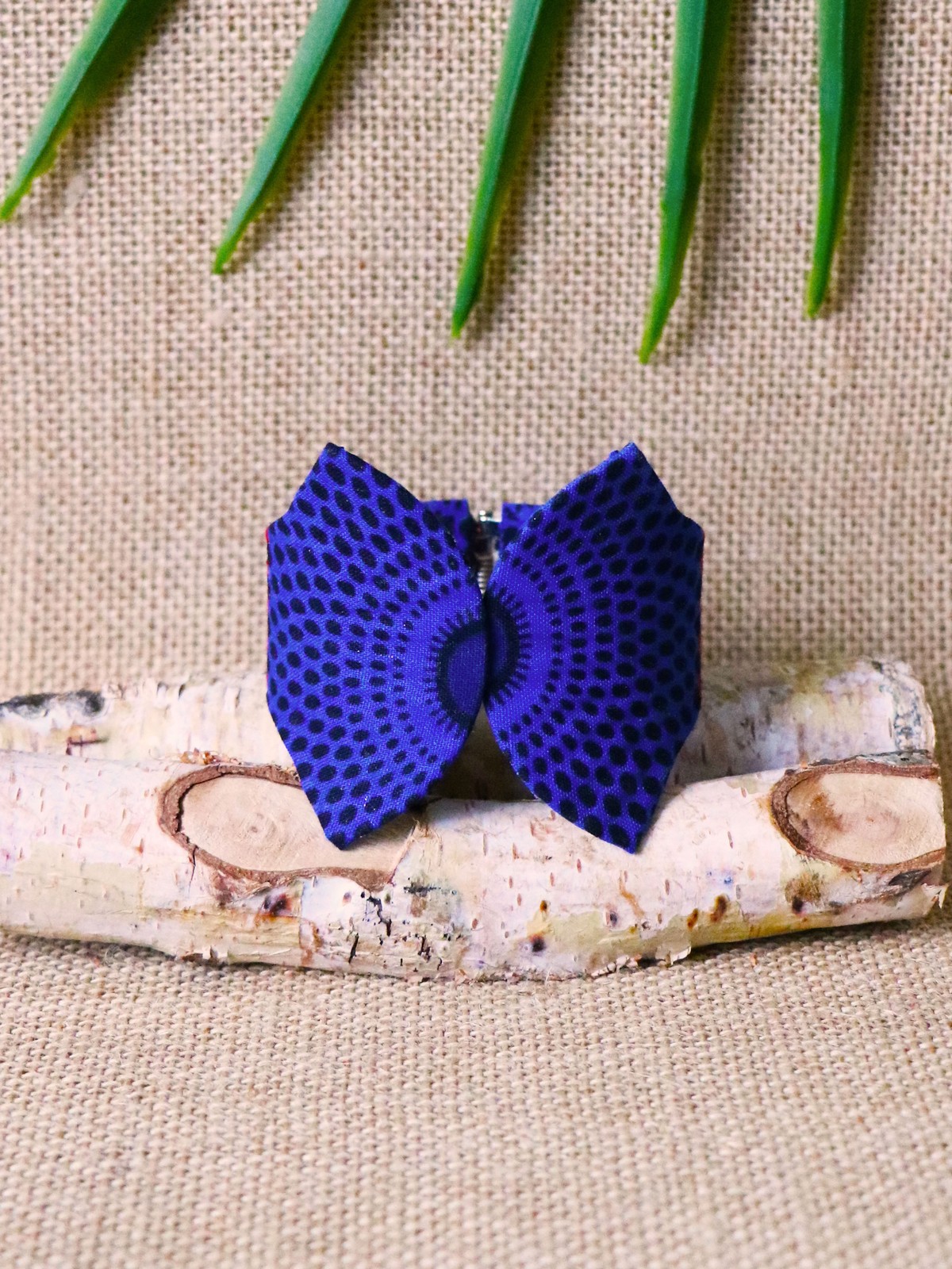 Butterfly cuff, Wax blue discs, Blue bracelet, Wax bracelet, African fa Afrikrea