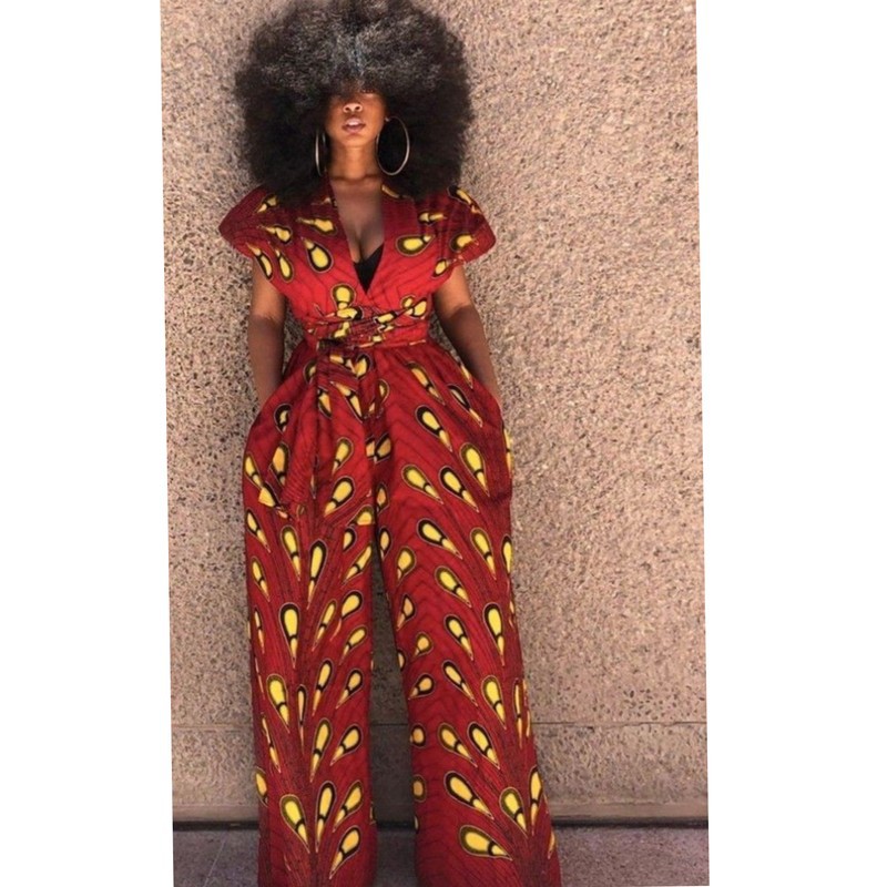 African print wide leg infinity 