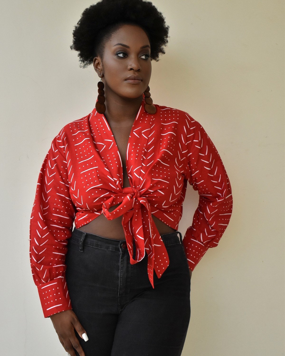 Kena crop top by cocoaofficiel Wrap Tops Afrikrea