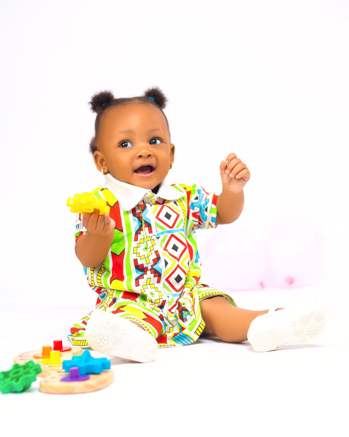 African Print Nandi Baby Polo dress by ethnicbyesosa Baby