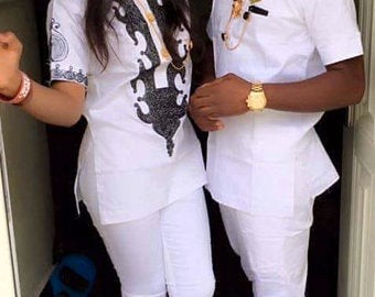 african wedding outfits for bride and groom