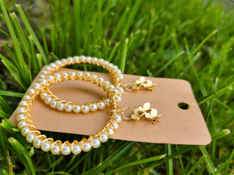 Earrings Creole Pearl Crafts Pearl Creole Earrings 2025 - Main Image