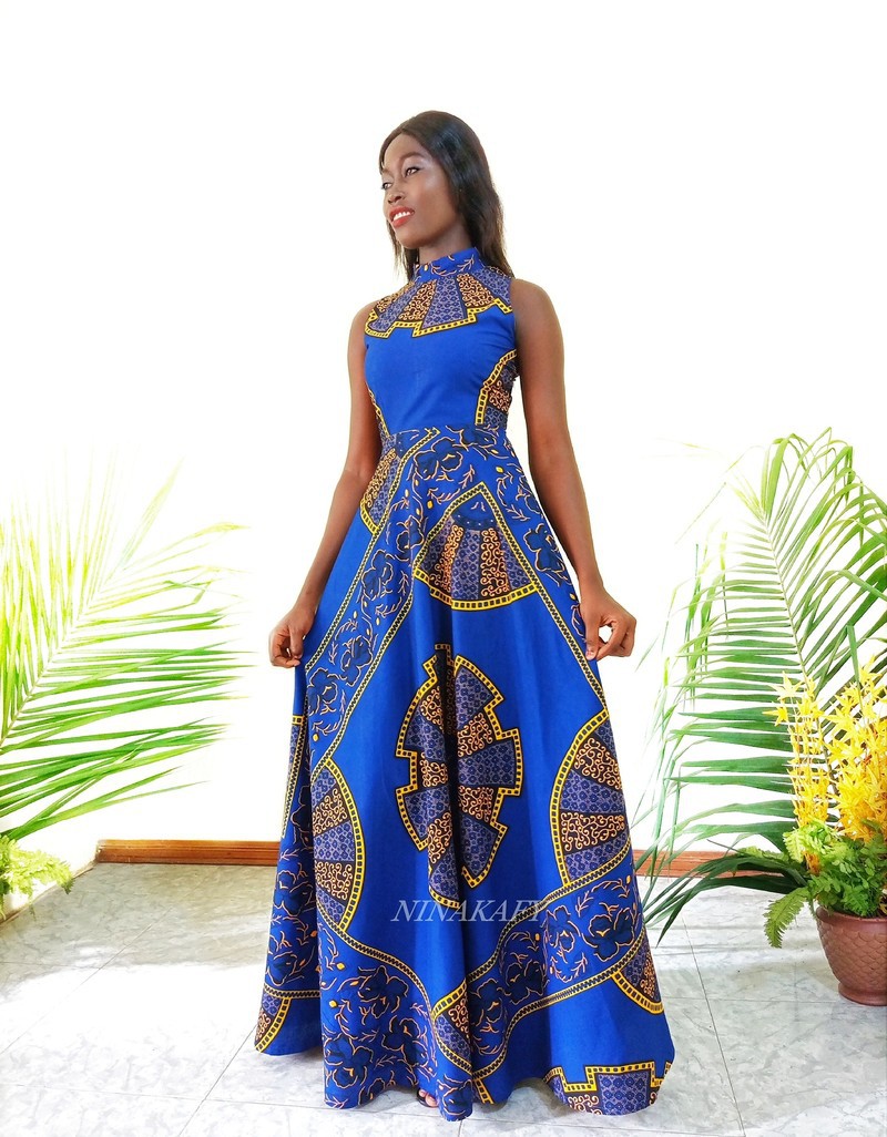Teal Green African Clothing For Women. Dashiki Long Dress. Maxi Dress. Boubou. Ankara. Kitenge 2
