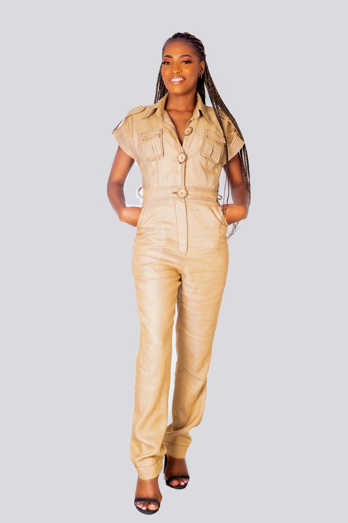 Khaki jumpsuit by nadouchkastyles 