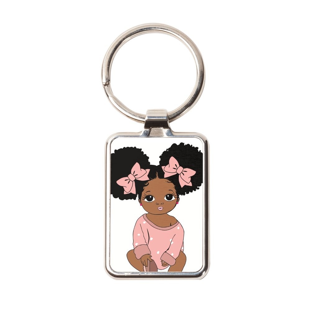 Key ring Girl with afro hair by johnsonpleasures Keychains Afrikrea