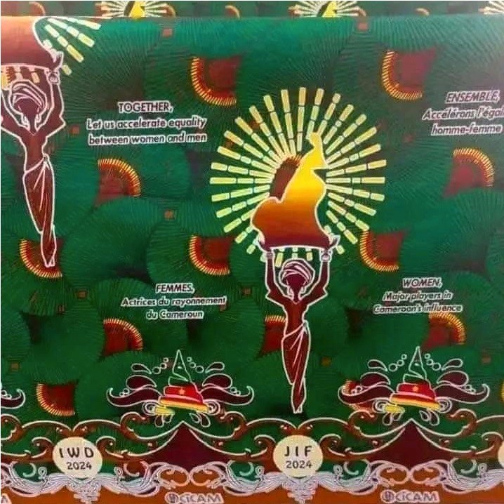 Pagne officiel du 8 mars 2024 Cameroun 100 coton 1 yards by djankawax Afrikrea