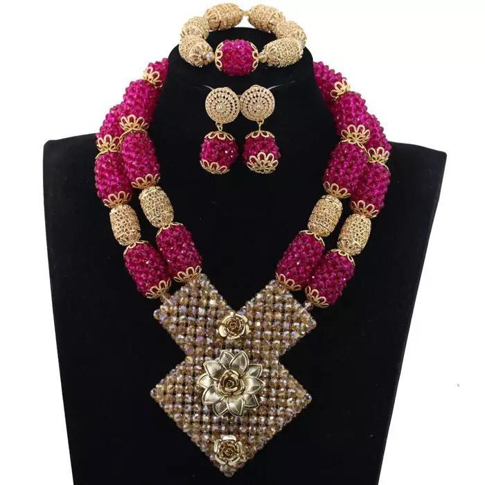 laanc Nigerian Wedding African 10Layers Opaque Red and White Crystal Beads Bridal Jewelry Sets LCF098 laanc Nigerian Wedding African 10Layers Opaque Red and White Crystal Beads Bridal Jewelry Sets LCF098