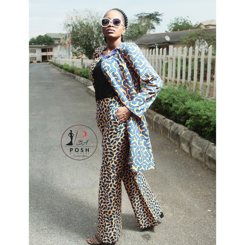 African Print BootCut Pants 