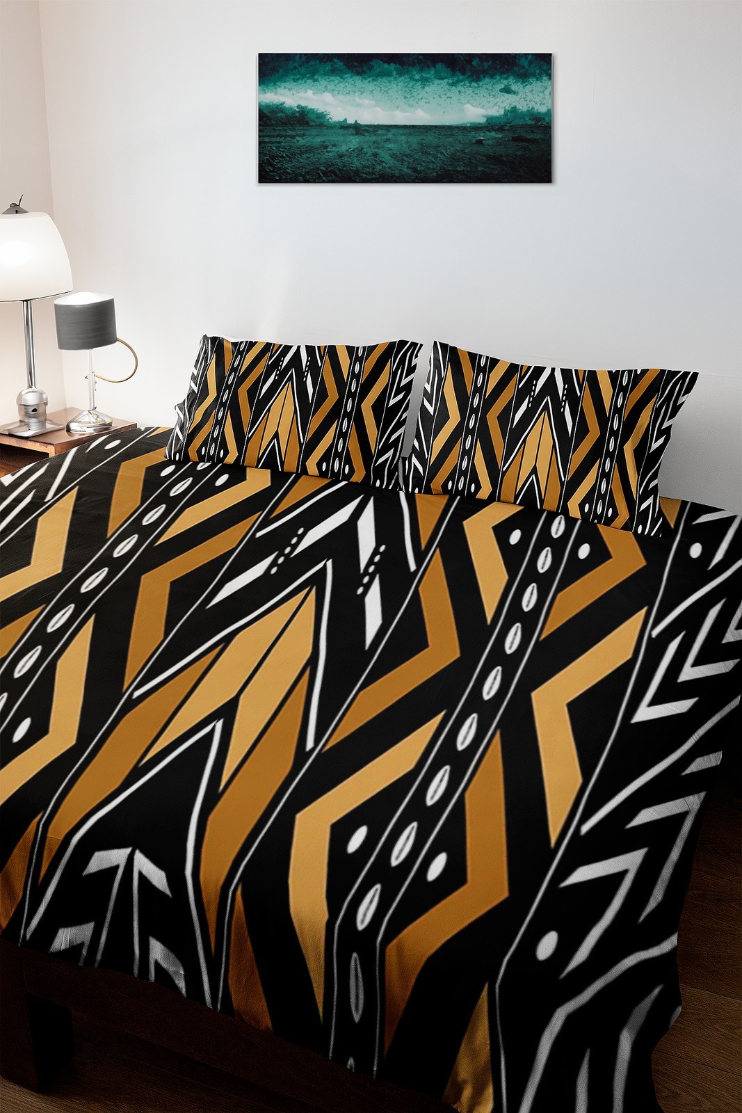 African Print Comforter Sets Bedding Tribal Zigzag Design(DO LET US KNO Afrikrea
