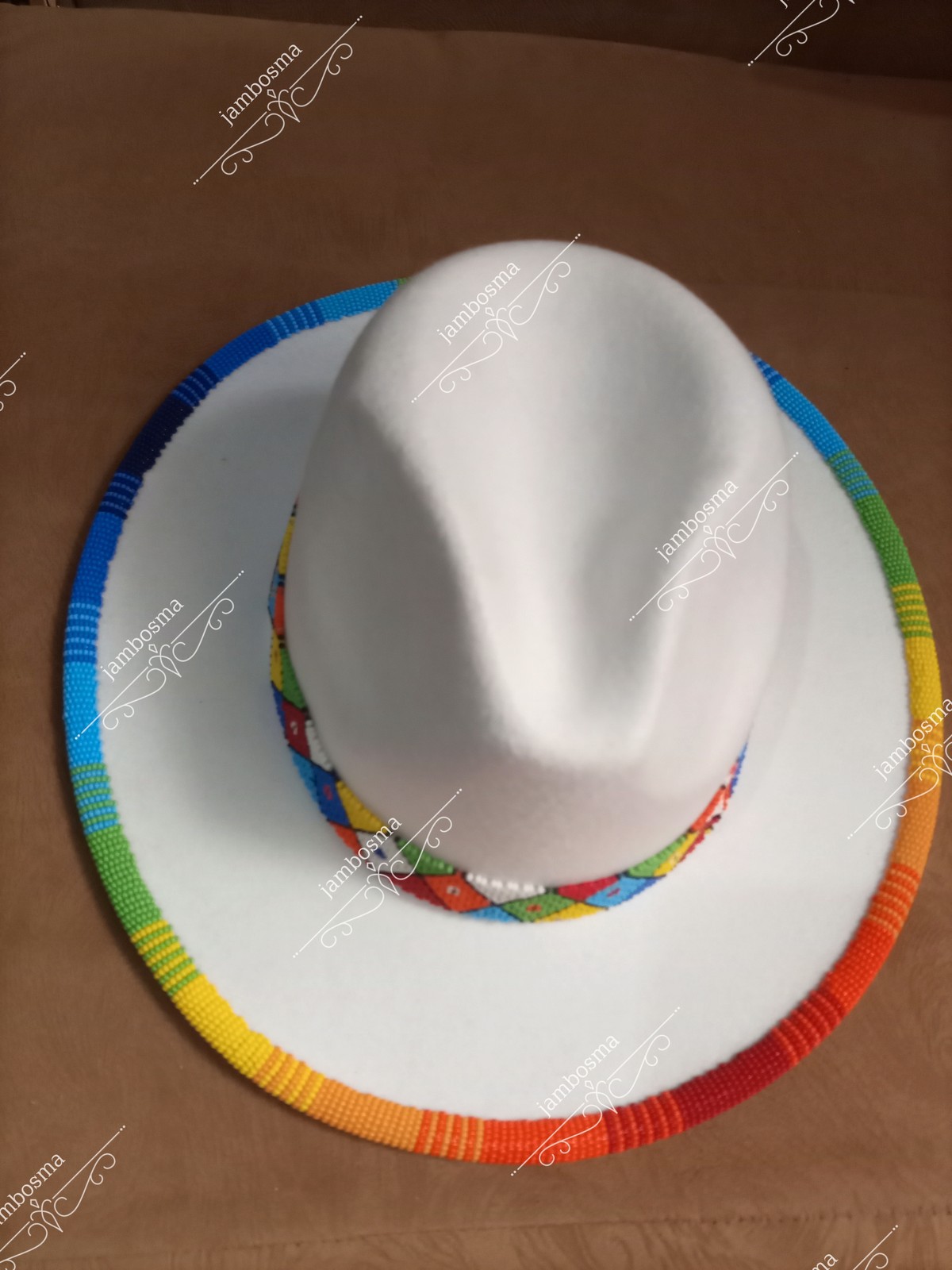 Fedora hats, beaded african hats, women 