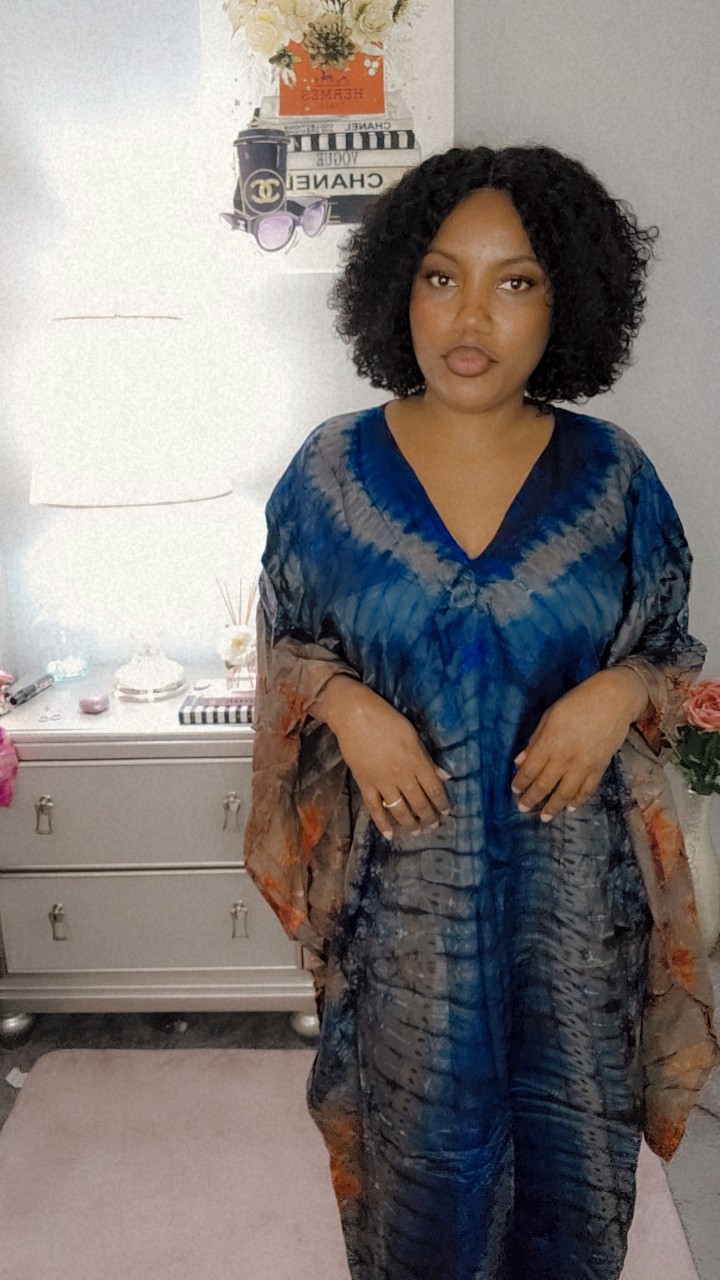 Maxi dress by kinoise224 Adire & Indigo dye Fabrics Afrikrea