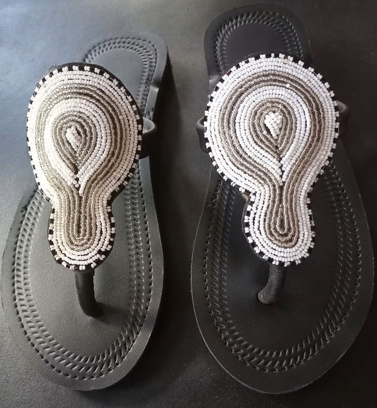 Beaded Sandals Flat, Beaded Sandals Women, Beaded Leather shoes by gene