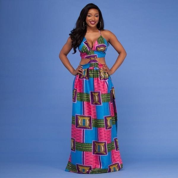 WEST AFRICAN DASHIKI PRINT SIDE SPLIT 