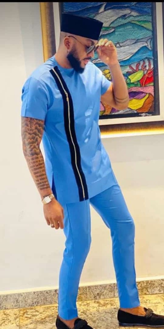 African men shirt and matching pant, 2 