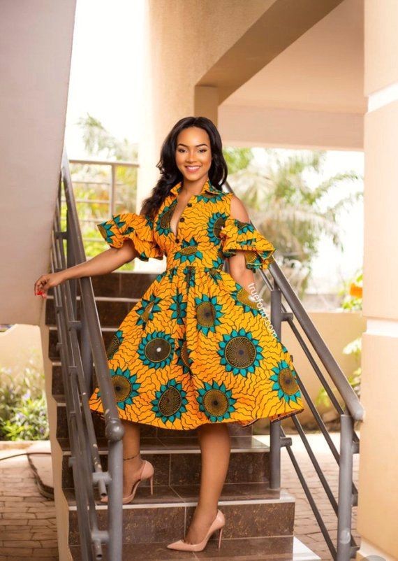 Mid size Ankara dress by ankarapalace 