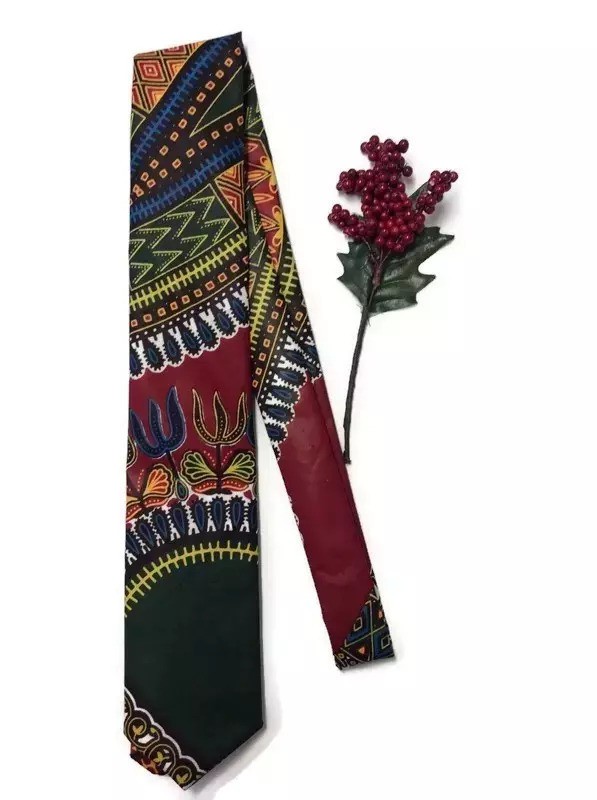 Burgundy Red Dashiki African Tie And 