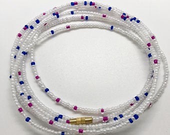 rainbow waist beads