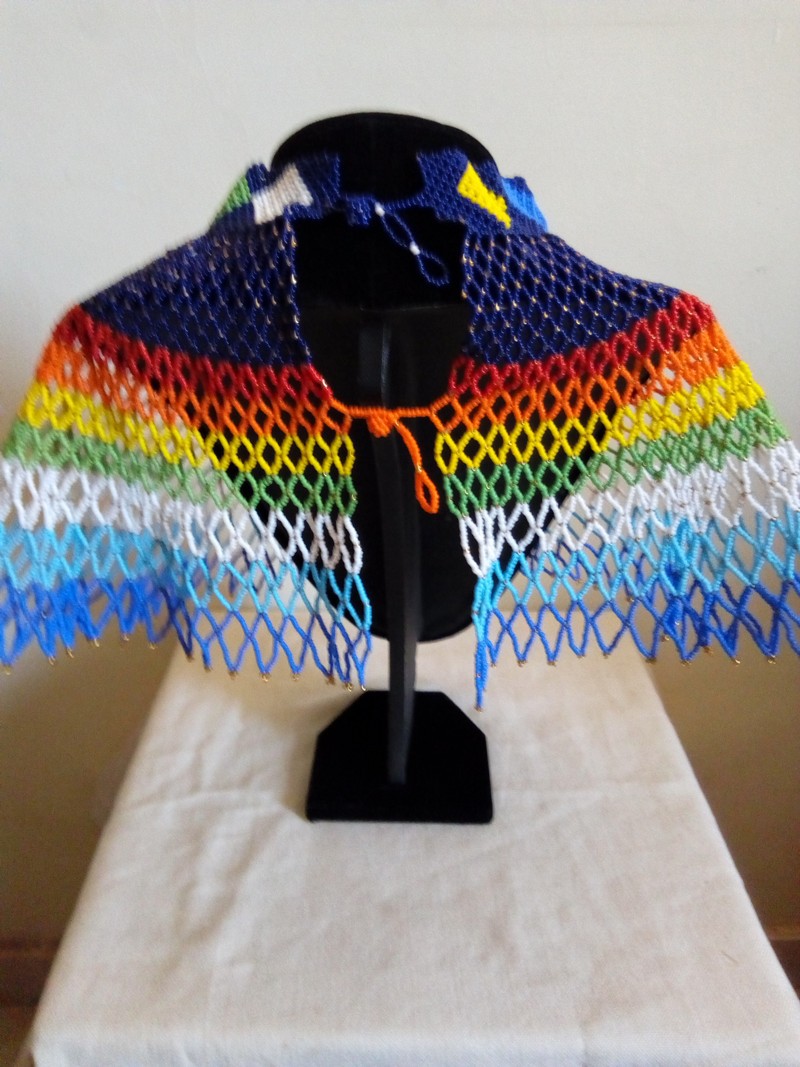 Rainbow colors beaded zulu choker necklace by delightmerchant Crew n