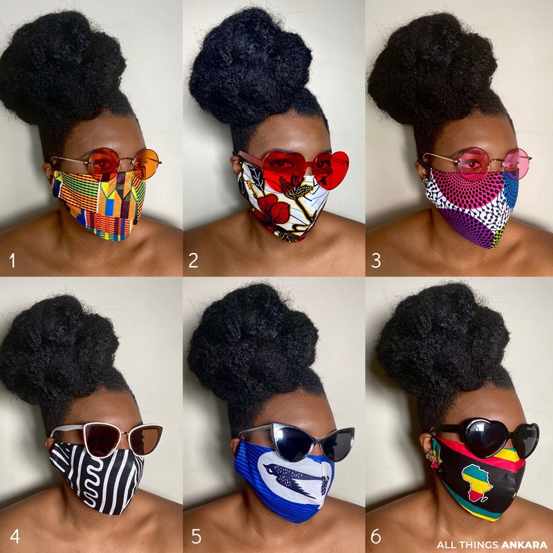 18 Face Mask Amp 36 Filters 18 African Print Face Mask With Filter Afrikrea