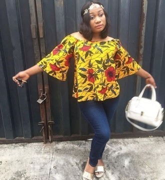 plus size african peplum top