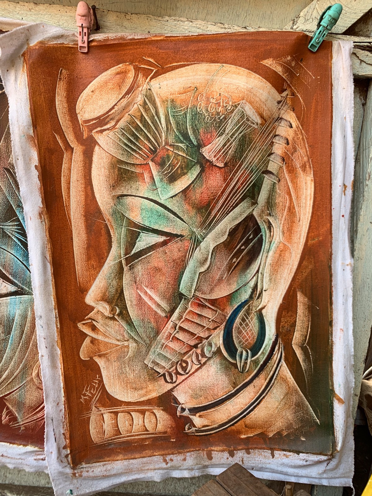 woman face painting by africasmile Acrylic paintings Afrikrea