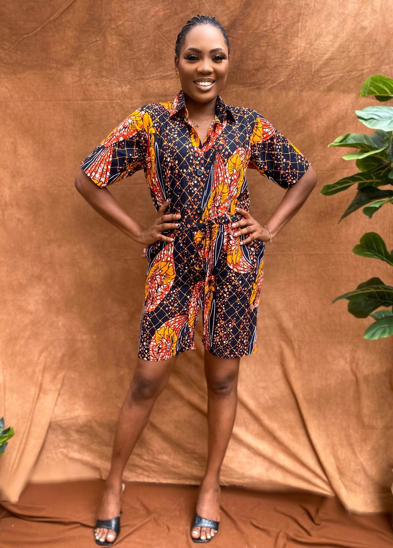 romper african print