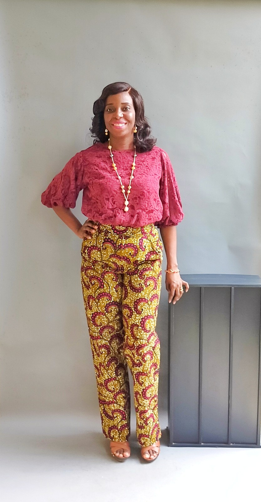 african print trouser