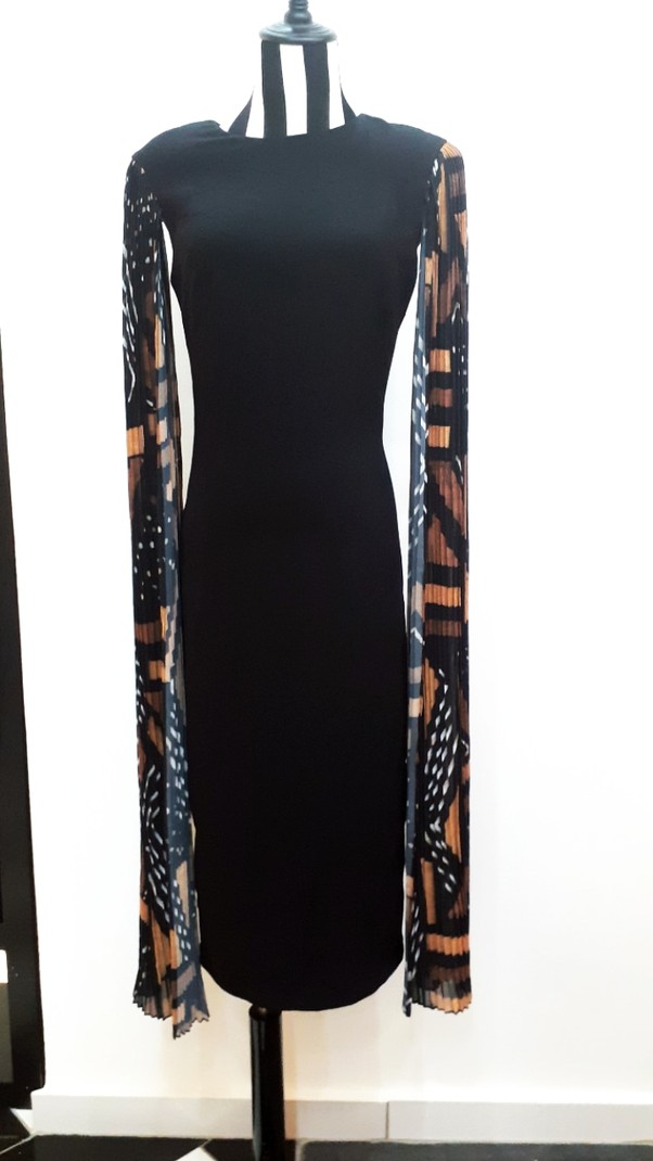 black mid length dresses