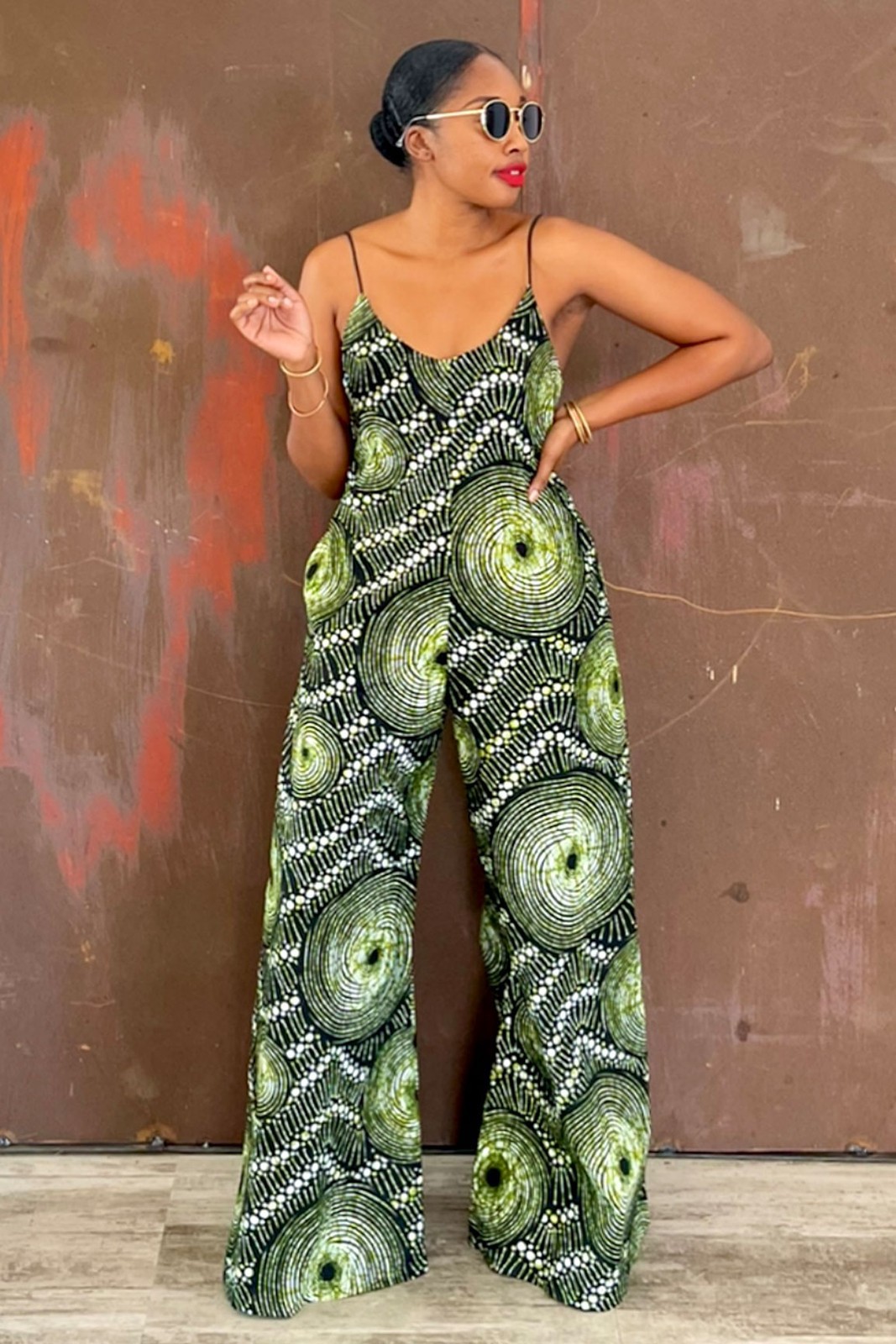 Nairobi Jumpsuit (Green Maze) by mangishidoll Jumpsuits & Overal