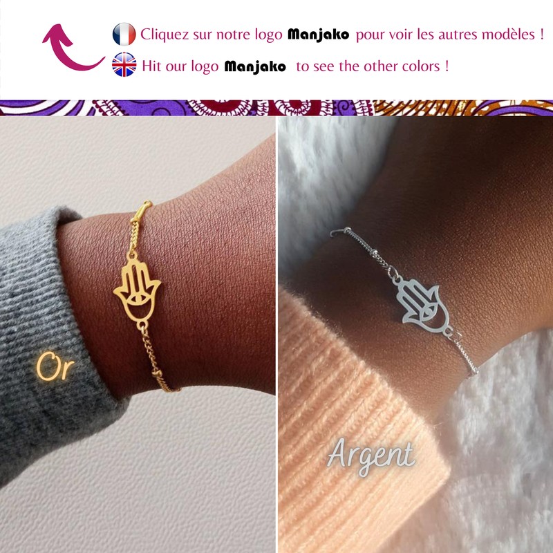 Hand Of Fatma Bracelet Woman Hamsa Hand Bracelet Lucky Bracelet By Afrikrea